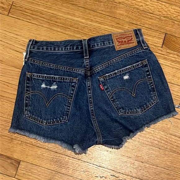 Levi’s 501 Denim dark Wash jean shorts. - Picture 2 of 13